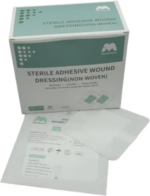 Sterile 4inch x 4inch Bordered Gauze-Island Dressing | Individually Packed Pouches | Wound Dressing Care with Adhesive, Breathable Borders | Highly Absorbent | Latex-Free (50)