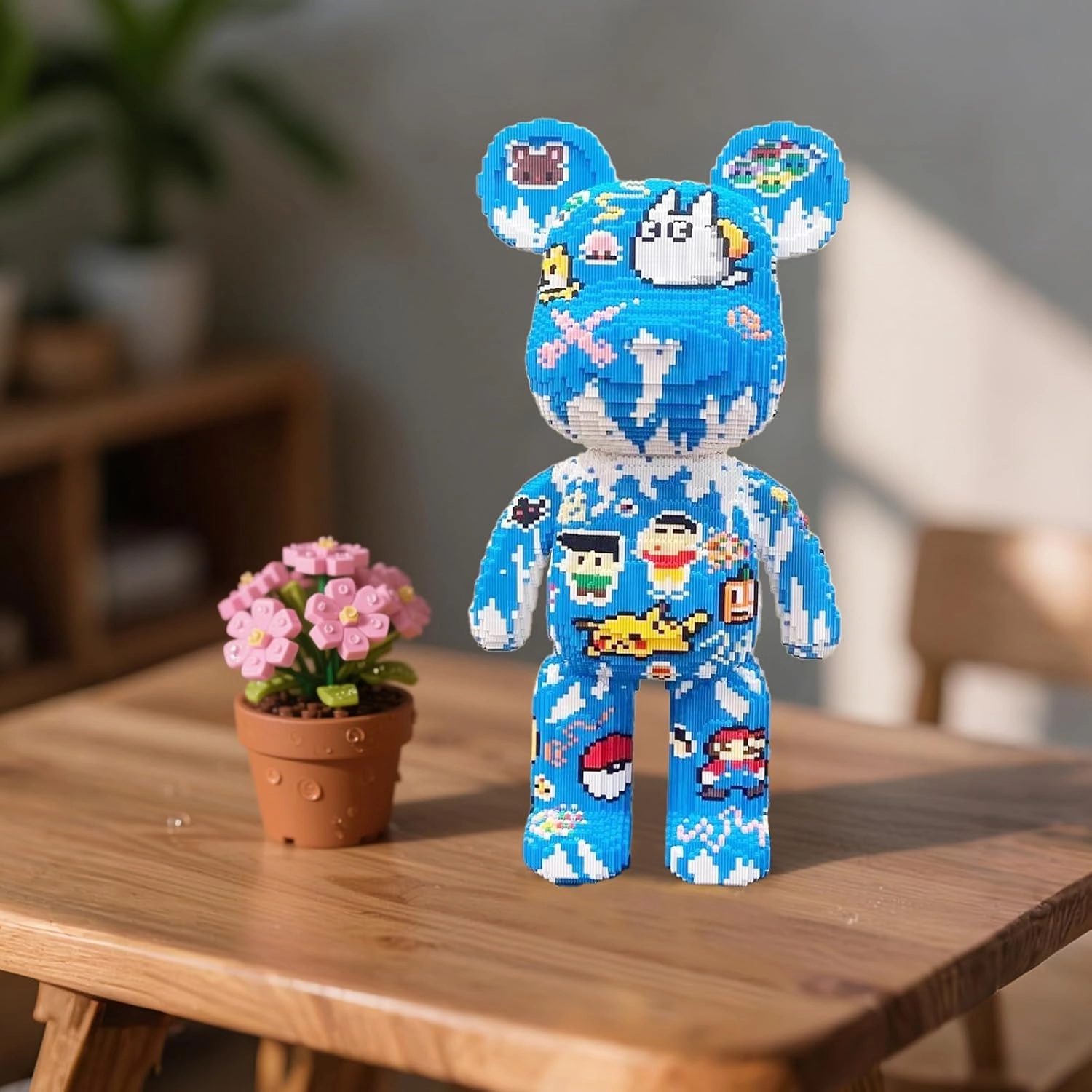 Sticker Graffiti Bear Building Blocks (21950 PCS), 3D Micro Animal DIY Bear Building Blocks for Adults & Teenager, Creative Toys Ideal Gift for Family & Friends