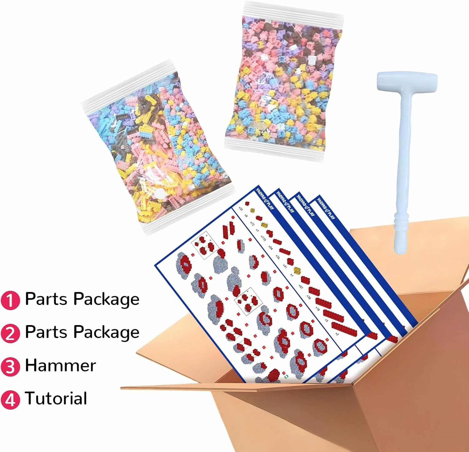 Sticker Graffiti Bear Building Blocks (21950 PCS), 3D Micro Animal DIY Bear Building Blocks for Adults & Teenager, Creative Toys Ideal Gift for Family & Friends