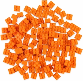 Strictly Briks Classic Bricks Starter Kit, Orange, 144 Pieces, 2x2 Inches, Building Creative Play Set for Ages 3 and Up, 100% Compatible with All Major Brick Brands