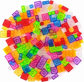 Strictly Briks Toy Building Block, Building Creative Play Set for Ages 3 and Up, 100% Compatible with All Major Brick Brands, Clear Colors, 4 Different Shapes and Sizes, 156 Pieces