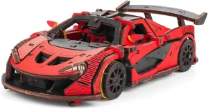 StrucToys 3D Wooden Racing Car Model Kits for Adults, DIY 237PCS Supercar Puzzle Building Set, Collectors Sports Car Design Craft Kit(Red)