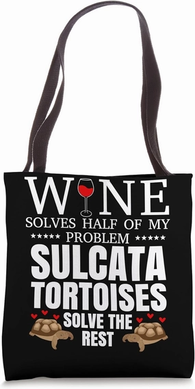 Sulcata Tortoise Reptile Lover African Spurred Tortoise Tote Bag