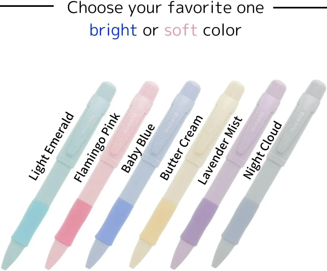SUN-STAR 2 in 1 Mechanical Pencil, 0.5 mm & 0.3 mm with Eraser, Drawing Writing Pen for Office Supplies, Moon Yellow