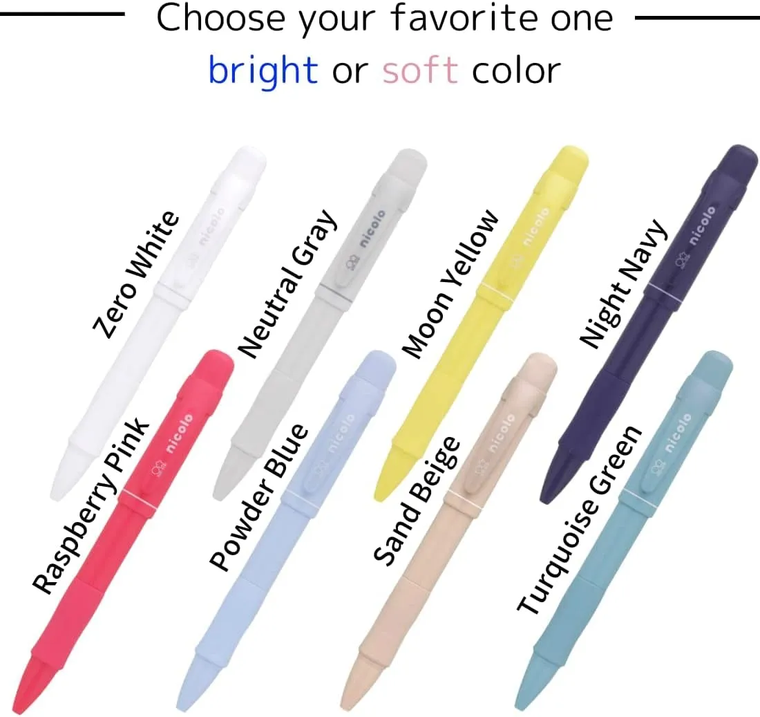 SUN-STAR 2 in 1 Mechanical Pencil, 0.5 mm & 0.3 mm with Eraser, Drawing Writing Pen for Office Supplies, Moon Yellow