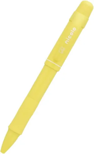 SUN-STAR 2 in 1 Mechanical Pencil, 0.5 mm & 0.3 mm with Eraser, Drawing Writing Pen for Office Supplies, Moon Yellow