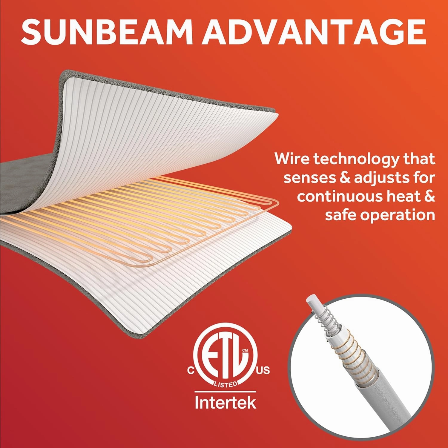 Sunbeam Restful Quilted Electric Heated Mattress Pad Queen Size, 60" x 80", Upgraded Memory Controller with 12 Heat Settings, 12-Hour Selectable Auto Shut-Off, Fast Heating, Machine Washable