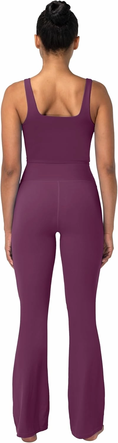 Sunzel Mini Flare Leggings for Women, High Waist Yoga Pants with Tummy Control, Casual Gym Workout Bootcut Leggings