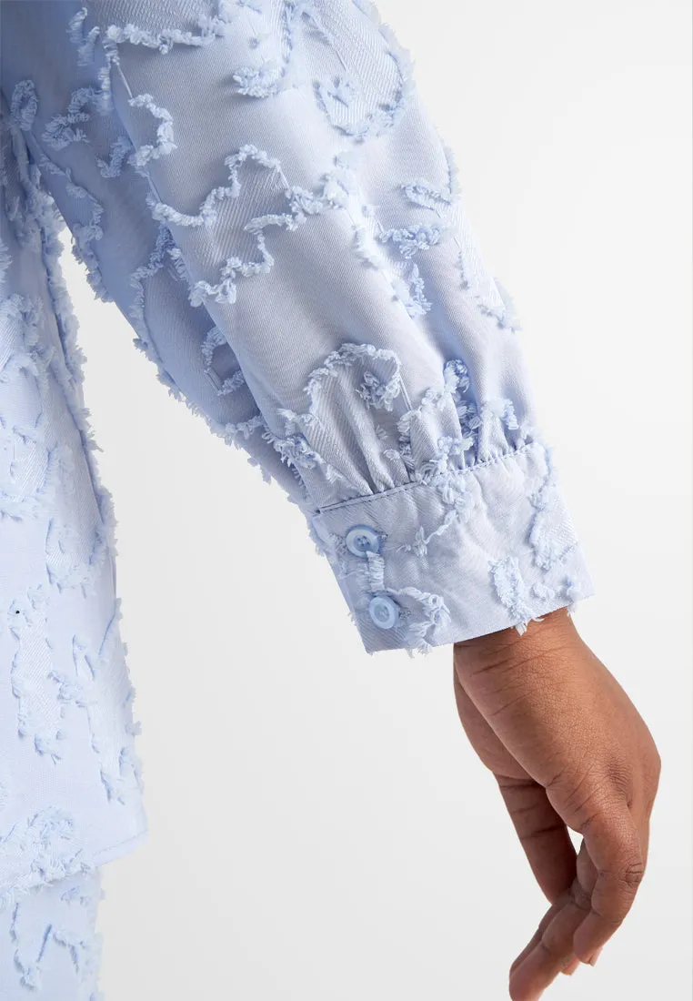 Susila Fluffy Tuft Button Kurung Set