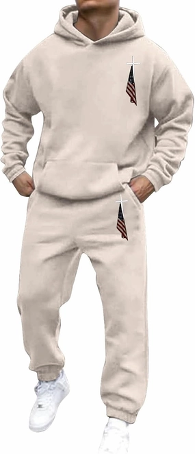 Sweat Suits for Men 2 Piece Hoodie Sweatsuit Sets Long Sleeve Hooded Sweatshirts and Sweatpants Sets Sports Suit