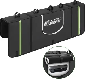 Tailgate Pad for Mountain Bike, Upgrade Truck Tailgate Bike Pad with Reflective Strips & Tool Pockets, Heavy Duty MTB Tailgate Pad Pickup Tailgate Cover for 5 Bikes