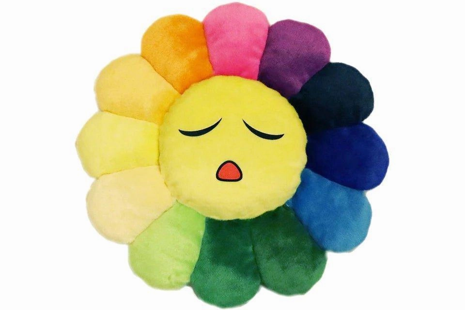 Takashi Murakami Flower Emoji Plush 5 60CM Rainbow / Yellow