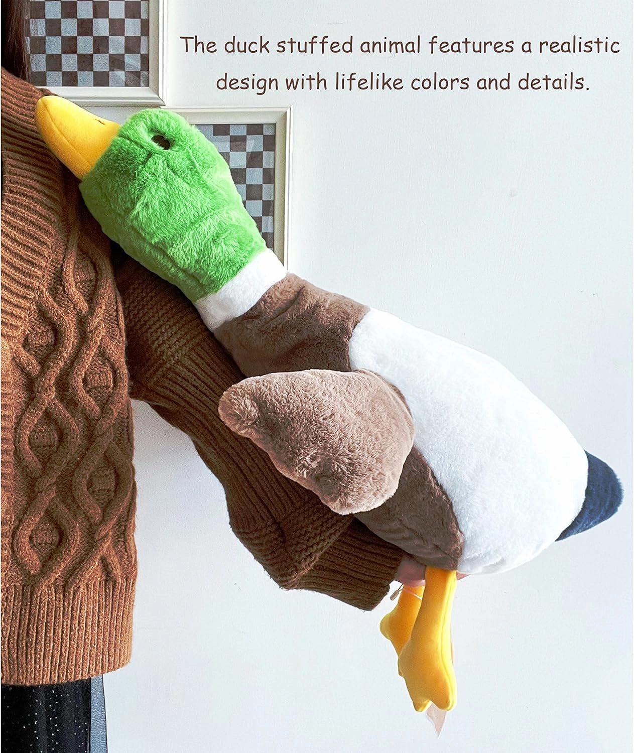Tanha Mallard Duck Plush, Duck Stuffed Animals, Mallard Duck Baby Stuff Plush Toy (30inch / 75cm)