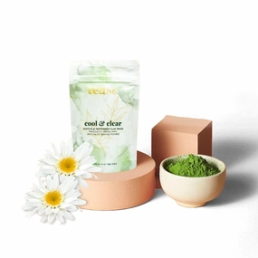 Tease Tea Hydrating Face Mask - Cool & Clear Matcha Face Mask, Matcha Green Tea Deep Cleanse Mask, Clay Mask for Face, Exfoliating Face Mask Made with Ethically Sourced Matcha Green Tea