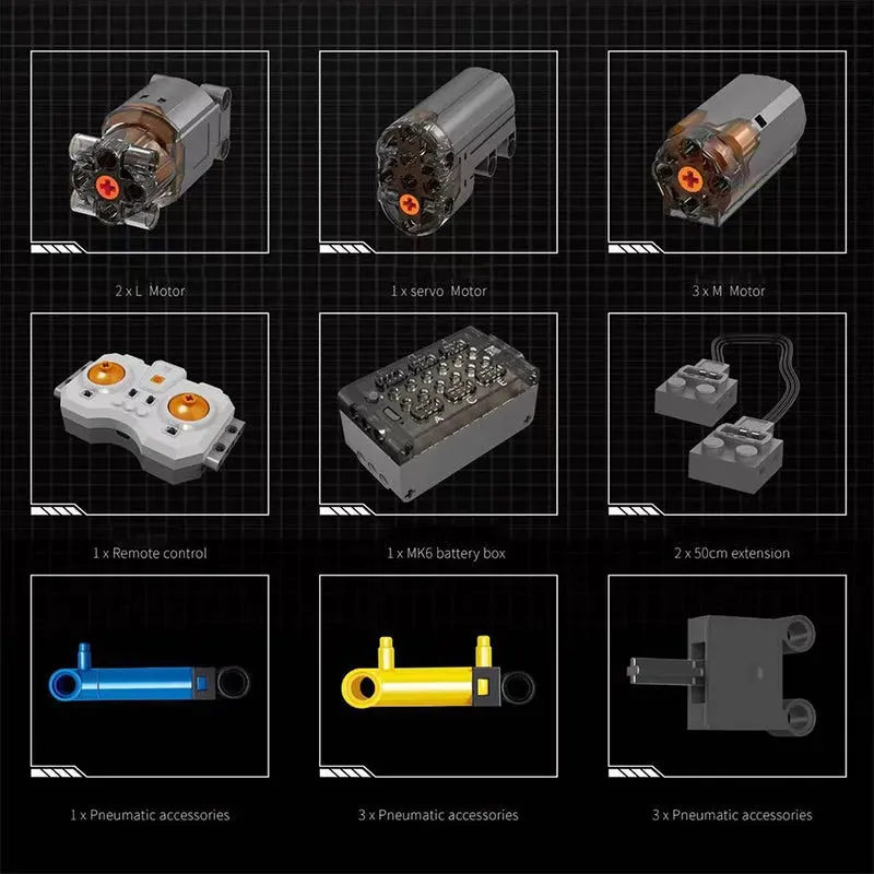 Tech MOC RC Jeep Wrangler SUV Car Bricks Toy
