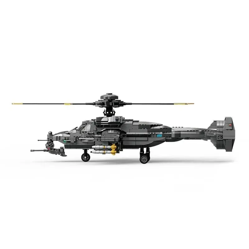 Technic MOC Science Fiction Firewolf Attack Helicopter Bricks Toy