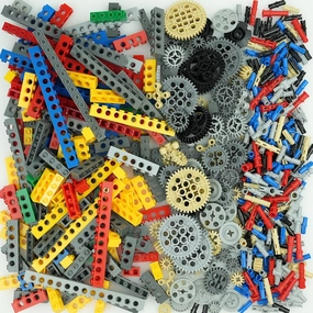Technical Parts Building Blocks Sets, Beams Pins Gears Random Bricks Bulk Pieces Accessories,EV3 Replacement Compatible with Car Motors
