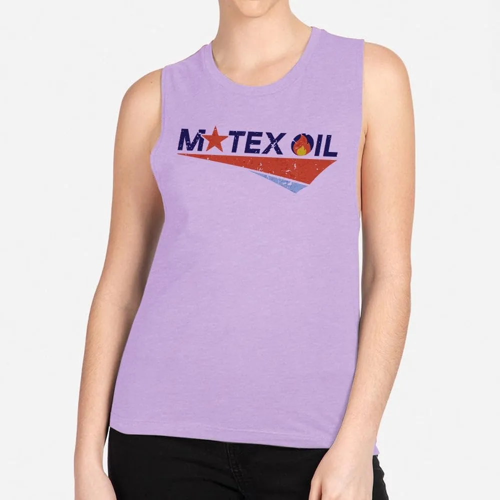 TeesAndTankYou Motex Oil Logo Women's Muscle Tank