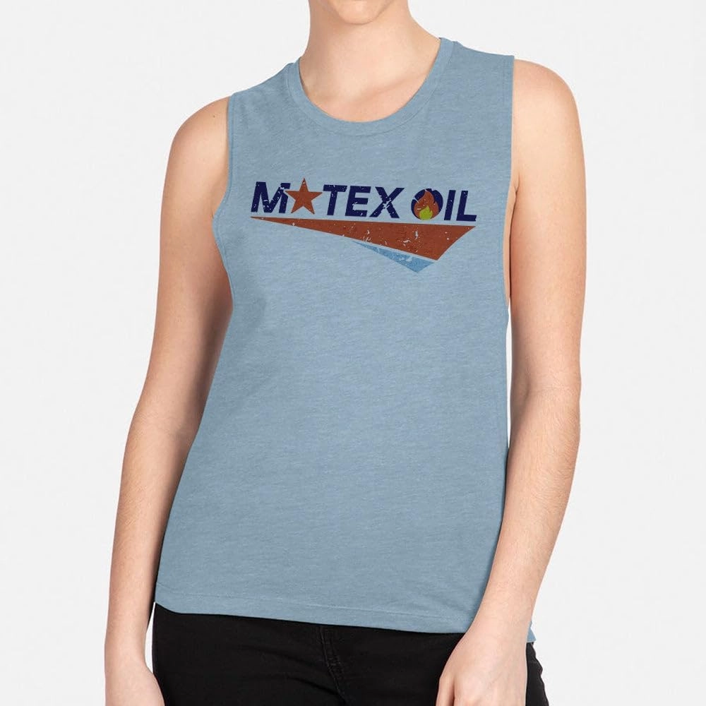 TeesAndTankYou Motex Oil Logo Women's Muscle Tank