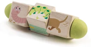 Tender Leaf Toys - Educational Twisting Toy - My First Baby Wooden Puzzle Game - Early Learning to Develop Strategic Thinking and Fine Motor Skills for Children 18M  (Twisting Cubes)