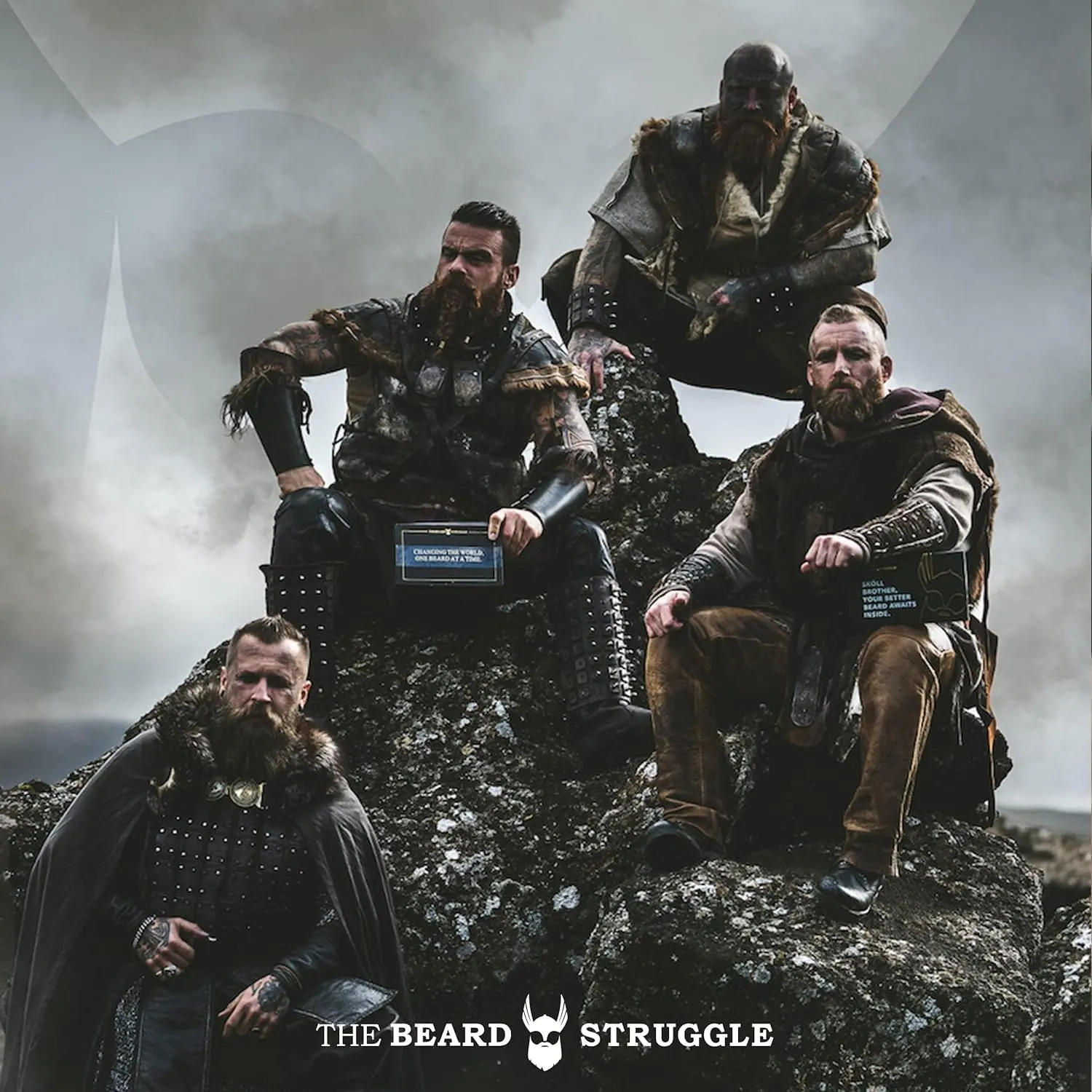 The Beard Struggle Ultimate Beard Growth Kit for Men Balm, Butter, Brush, Comb, Oil, Wash, & Conditioner for Moisturizing Beard - Surtr's Fury, Black Collection