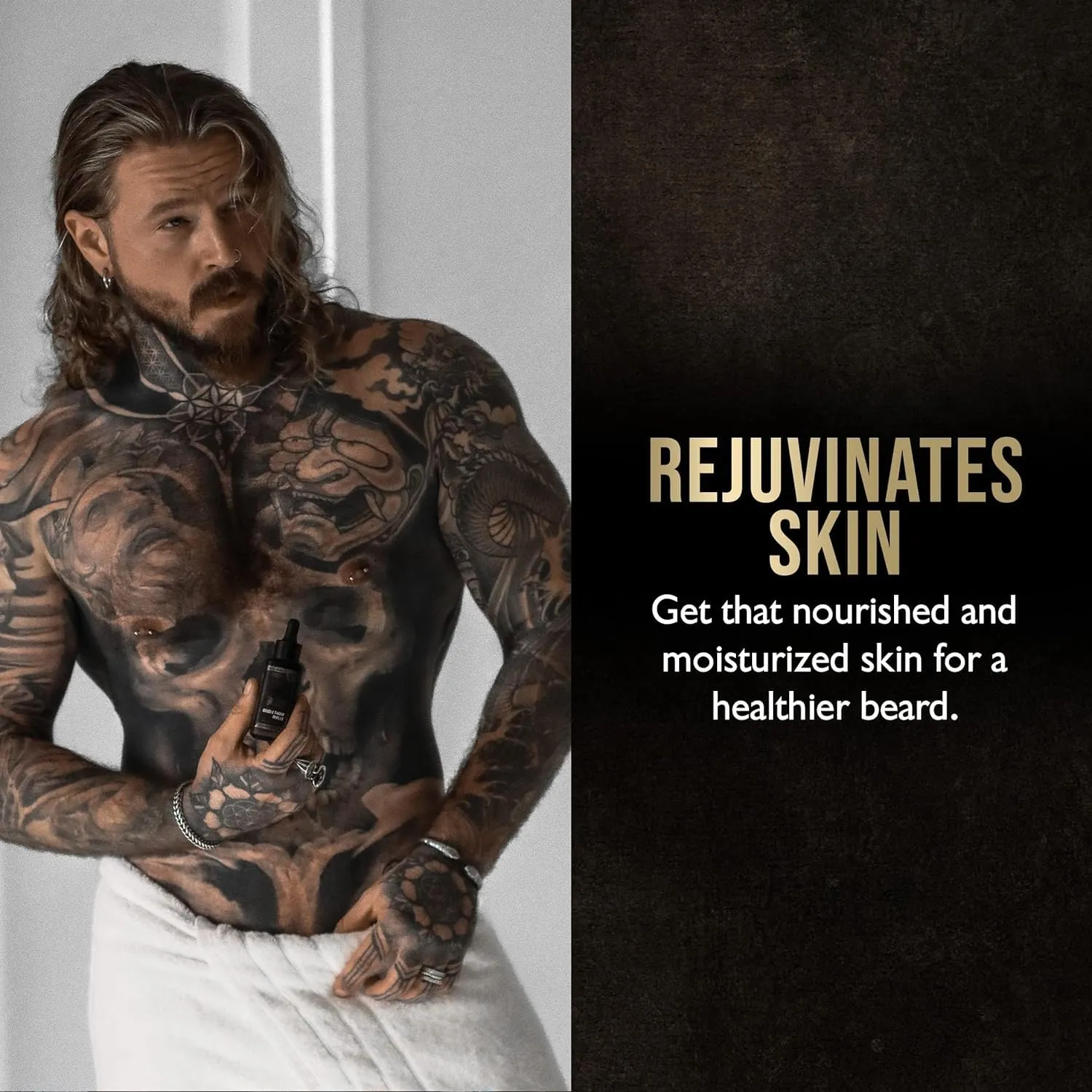 The Beard Struggle Ultimate Beard Growth Kit for Men Balm, Butter, Brush, Comb, Oil, Wash, & Conditioner for Moisturizing Beard - Surtr's Fury, Black Collection