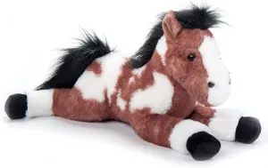 The Petting Zoo Floppy Painted Pinto Horse Stuffed Animal Plushie, Gifts for Kids, Wild Onez Barnyard Animals, Pinto Horse Plush Toy, 16 inches