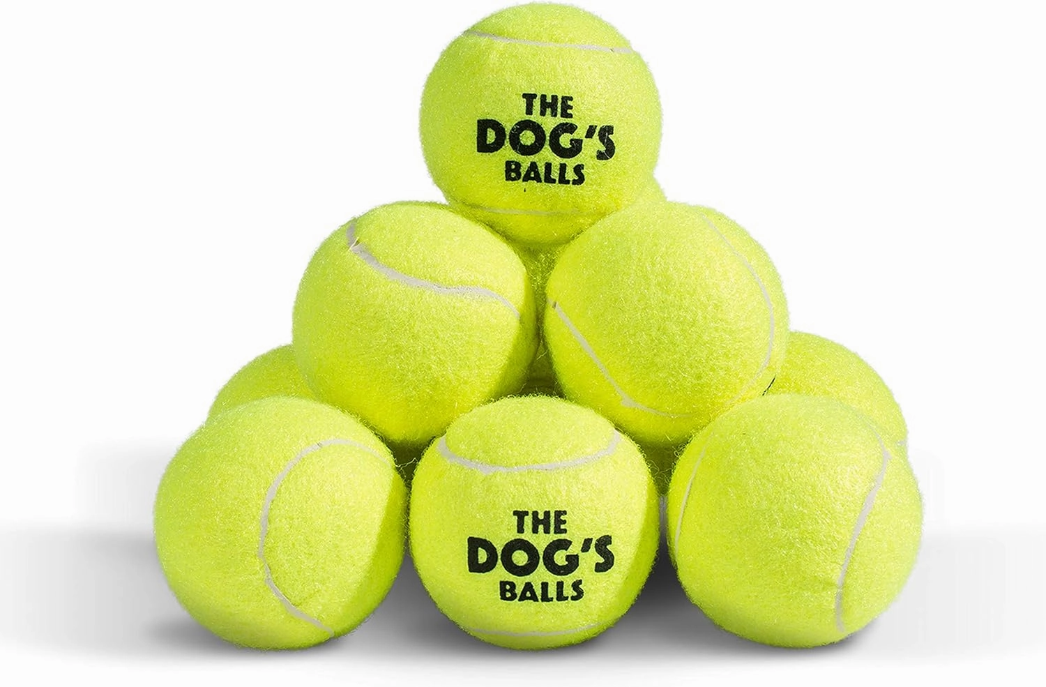 The Dog's Balls, Dog Tennis Balls, 12-Pack Yellow, 2.5 Inches Diameter Dog Toy, Strong Dog & Puppy Ball for Training, Play, Exercise & Fetch