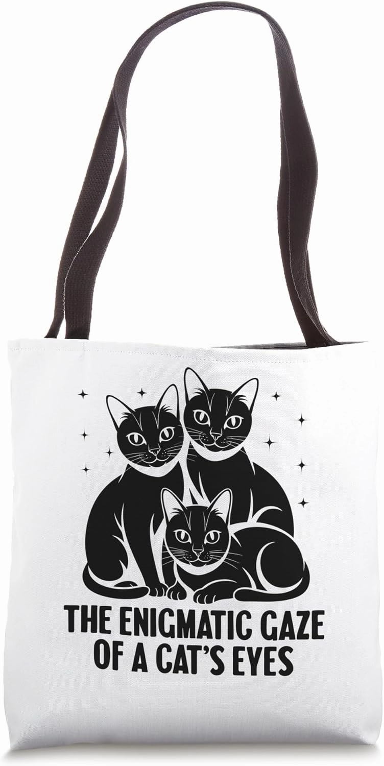 The Enigmatic Gaze Of A Cat's Eyes Cat Lover Feline Pet Meow Tote Bag
