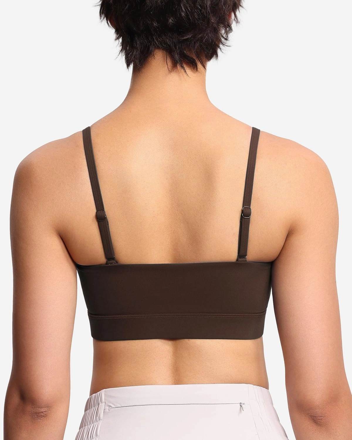 THE GYM PEOPLE Women's Adjustable Spaghetti Strap Sports Bras Wirefree Workout Tops with Removable Padded