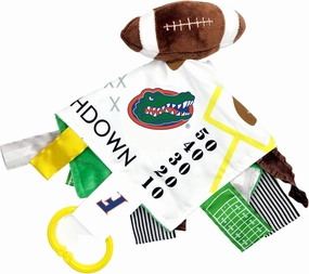 The Learning Lovey Florida University Gators Baby Football Tag Toy - College Baby Sensory Crinkle Toys - Soft & Safe - Ideal Baby Stroller Toy - BPA Free w/Stroller Clip (10" x 10" Tag Toy)…