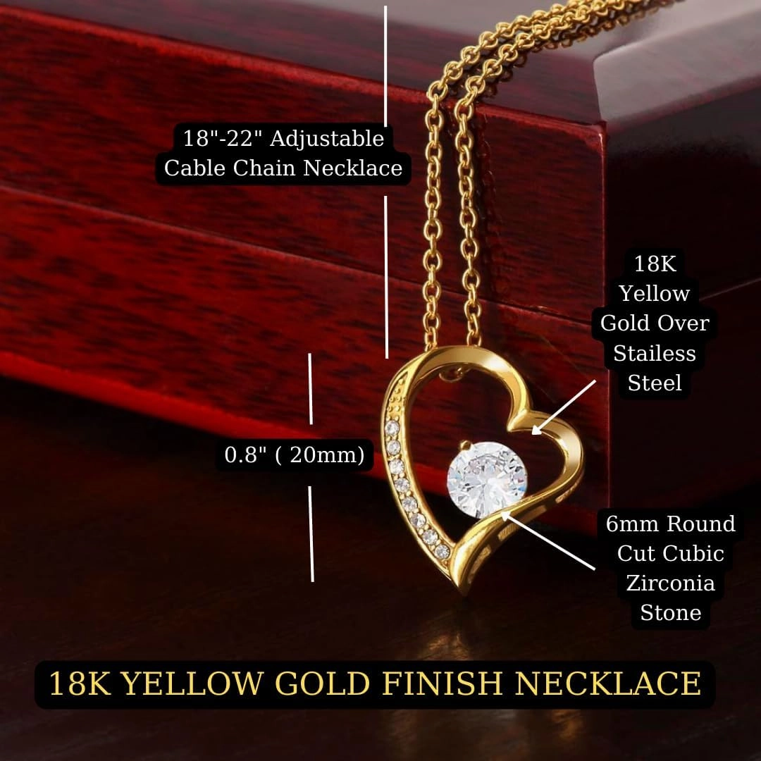 To My Pregnant Granddaughter Necklace - Loving Gift with Special Message - Sentimental Keepsake for Pregnancy Milestone - Forever Love Necklace - 1312HA14