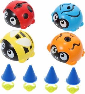 Totority Funny Gyro Toys Outdoor Boys and Girls Gyro Playthings 4pcs Shape Tops for Boys and Girls Safe Edges Arm Strength Exercise