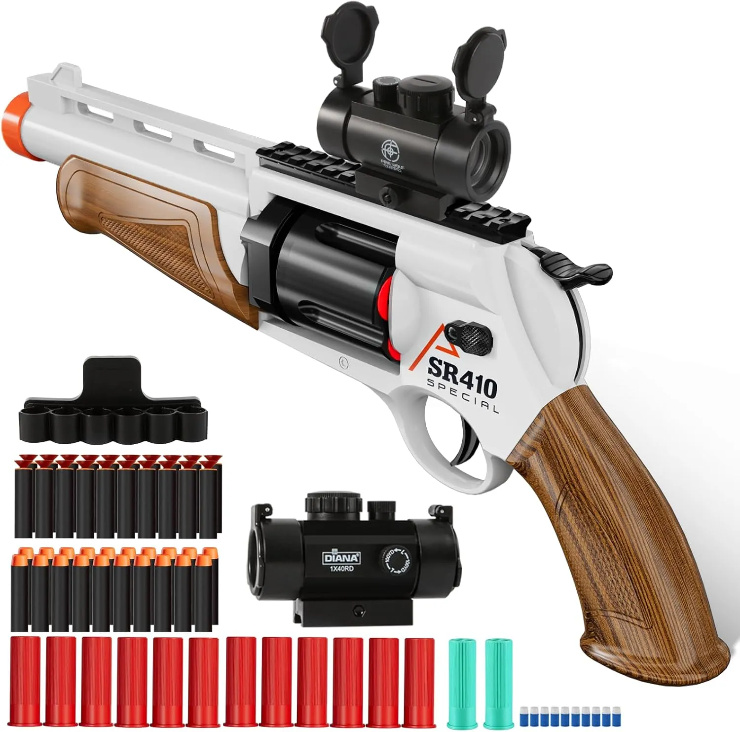 Toy Guns for Boys, Shotgun Foam Blaster, Enhanced Revolver Children Outdoor CS Soft Bullet Toy Rifle, Birthday Xmas Gift for Kids Age 8  (Brown)