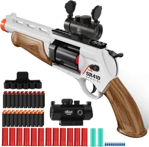 Toy Guns for Boys, Shotgun Foam Blaster, Enhanced Revolver Children Outdoor CS Soft Bullet Toy Rifle, Birthday Xmas Gift for Kids Age 8  (Brown)