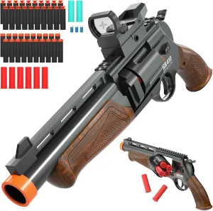 Toy Guns for Boys, Soft Bullet Toy Shotgun Foam Revolver Blaster with Sight, Educational Shooting Model Birthday for Kids Age 8 