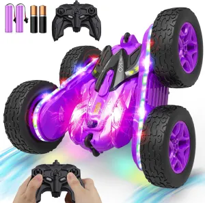 TOY Life Kids Stunt Remote Control Car 2.4G HZ Remote Control Cars RC Stunt Car Remote Control Toys for Boy & Girl RC Stunt Car Double Sided 360° Rotating Cars Birthday for Kids 6-12