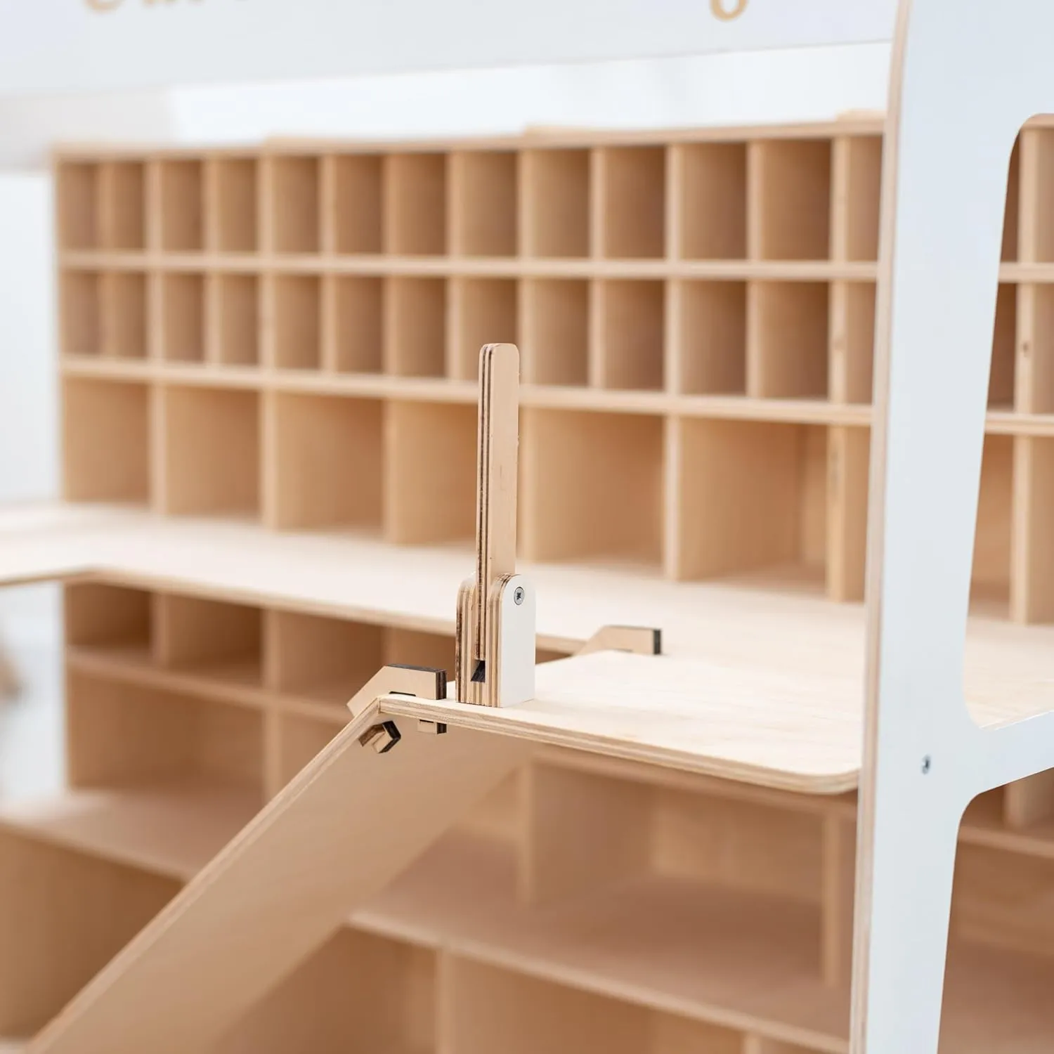 Toy Parking Garage with Elevator Wooden Toy Car Storage Hot Wheels Car Compatible Gift for Toddlers 1-4 Years Old Organizer Case Shelf for Mini Toy Cars (Big, Natural)