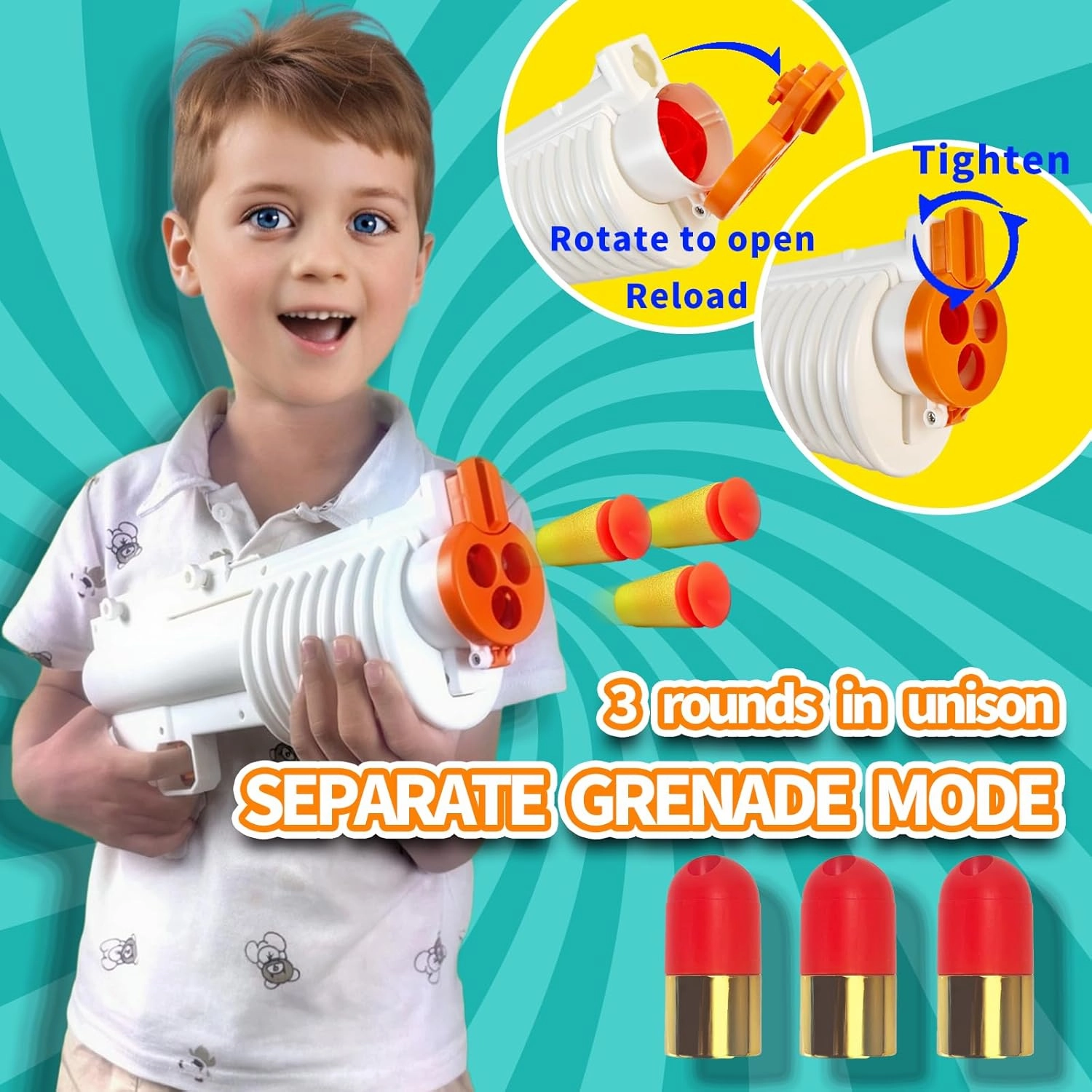 Toy Foam Blaster Gun - 416 Toy Rifle with 40 Soft Bullets 2 Magazines 20 Shells, Automatic Dart Gun for Boy Ages 8  Years Old, Indoor Outdoor Gifts for Adult Kid Christmas Birthday