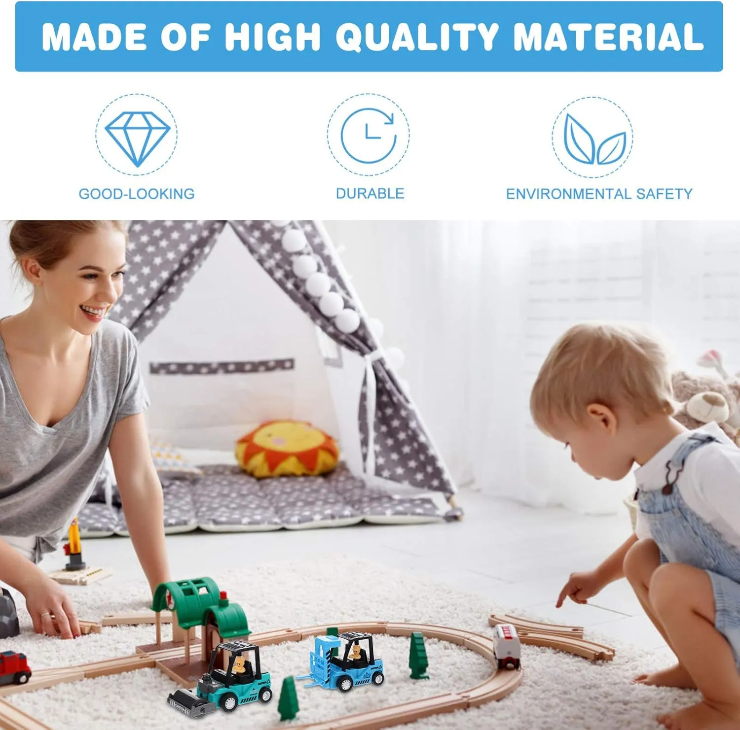 Toyvian Educational Car Model Toys Digger 4pcs Boys and Girls Plastic Car Toy Perfect Present for Boys Girls