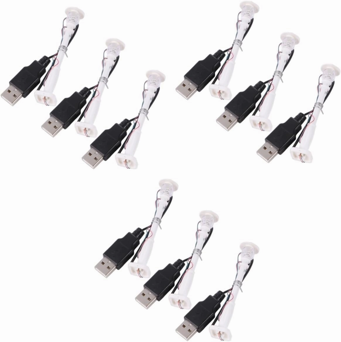 Toyvian 9pcs Street View Lamp Posts for Toy Glow Component Decoration White Street Lights for Landscape and Diorama Complete Wires and LEDs