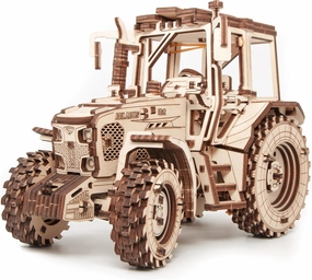 Tractor BELARUS-82 Model - Exquisite Collectible Mechanical 3D Wooden Puzzle for Adults, Perfect Shelf Display for Home or Office
