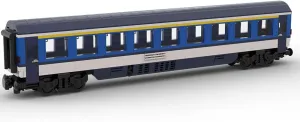 Train Model Building Blocks kit, MOC-97688 Genuine Authorization 6wide Passenger Car 1st Class Model, Gift for teen adult Train Enthusiasts Lovers, 688pcs, Type2