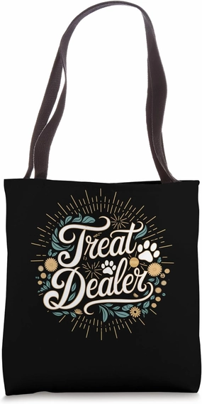 Treat Dealer Dog Lover gifts Cute Paw Print Pet Owner Tote Bag