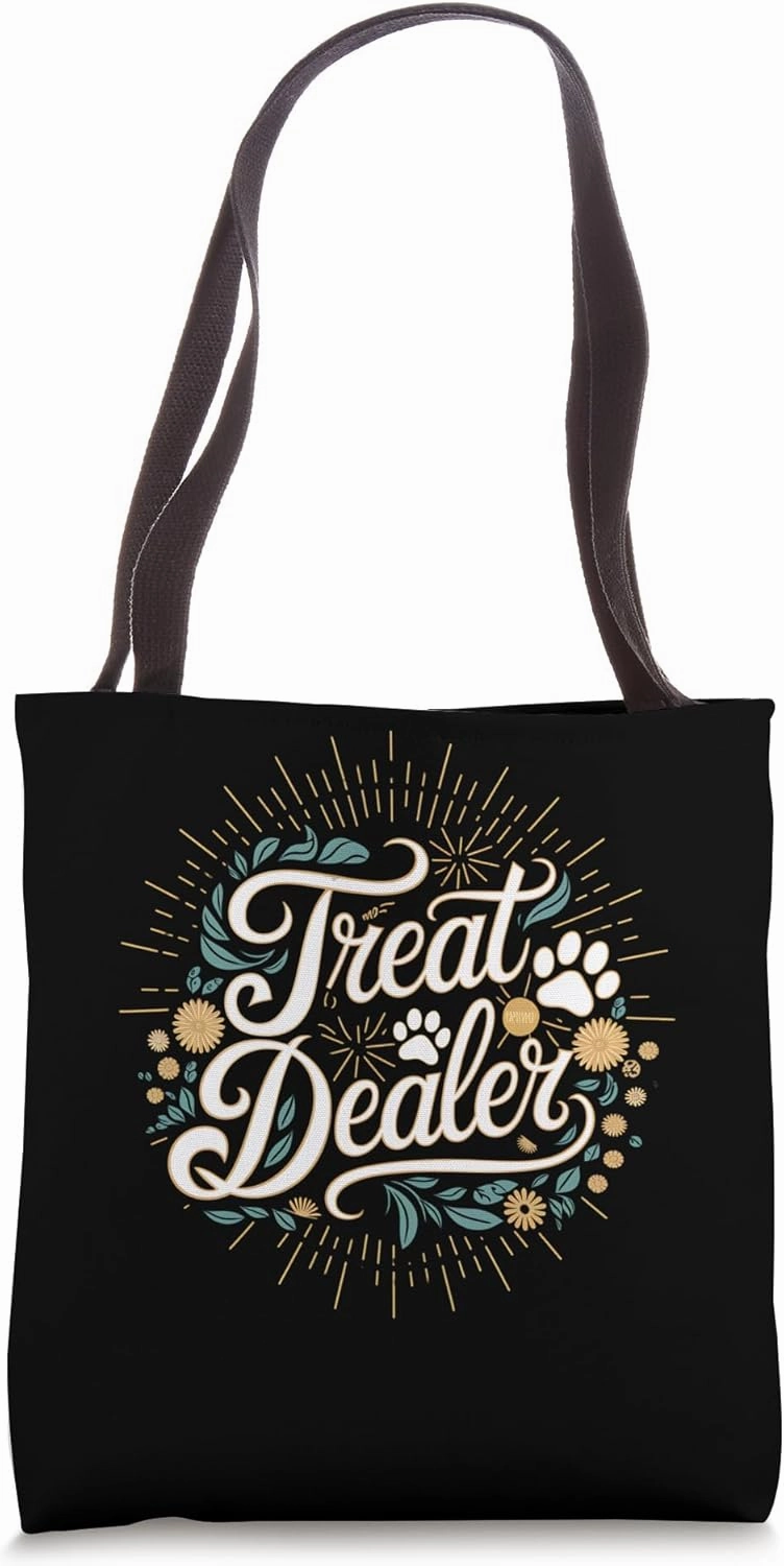 Treat Dealer Dog Lover gifts Cute Paw Print Pet Owner Tote Bag