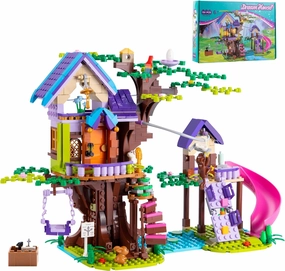 Treehouse Building Blocks, Friendship Forest Treehouse Building Toy with Slide, Swing, Animals, Creative Forest Toy Great Gift for Kids Girls Boys 6-12 (751Pcs)