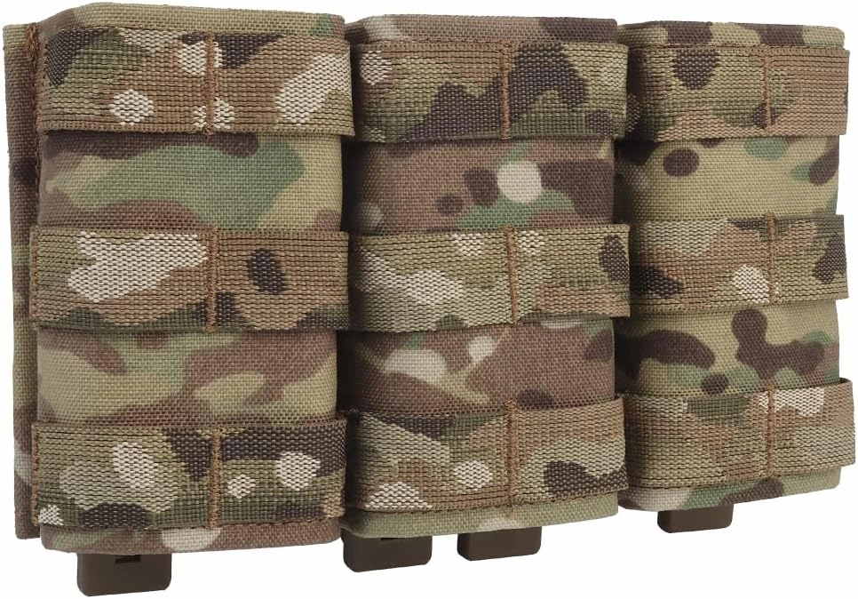 Triple Tall 5.56 Molle Mag Pouch for Tactical Chest Rig with Quick Release Inset Set