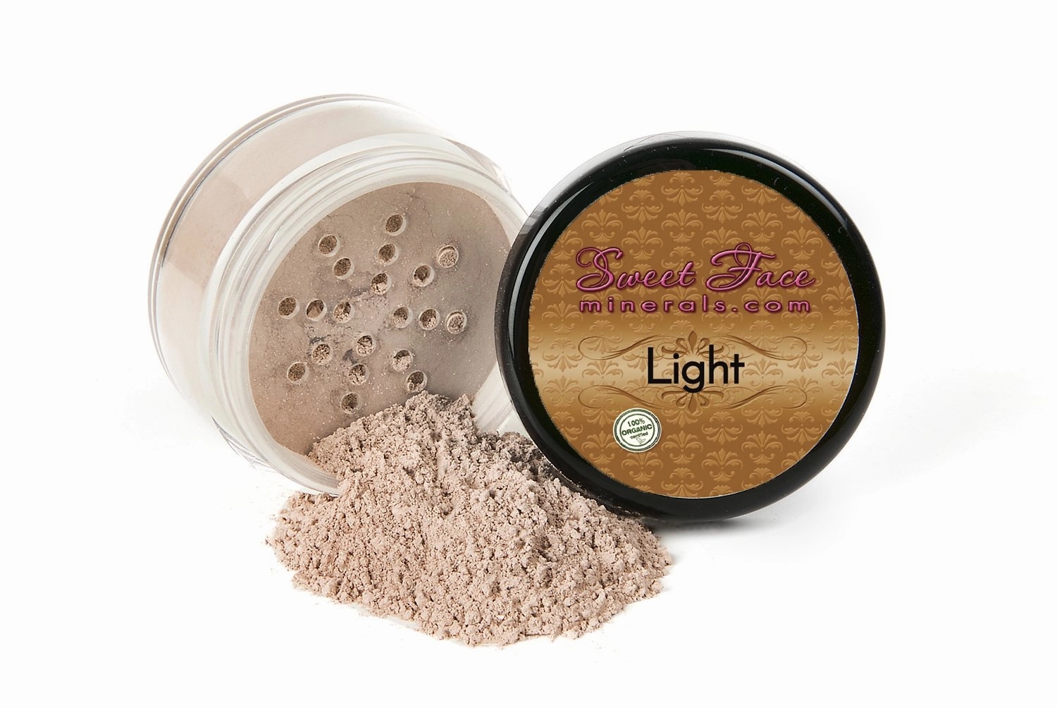 TRY ME KIT w/MINI BRUSH SET (LIGHT & FAIR 1) Mineral Makeup Sample Size Matte Foundation Bare Skin Powder