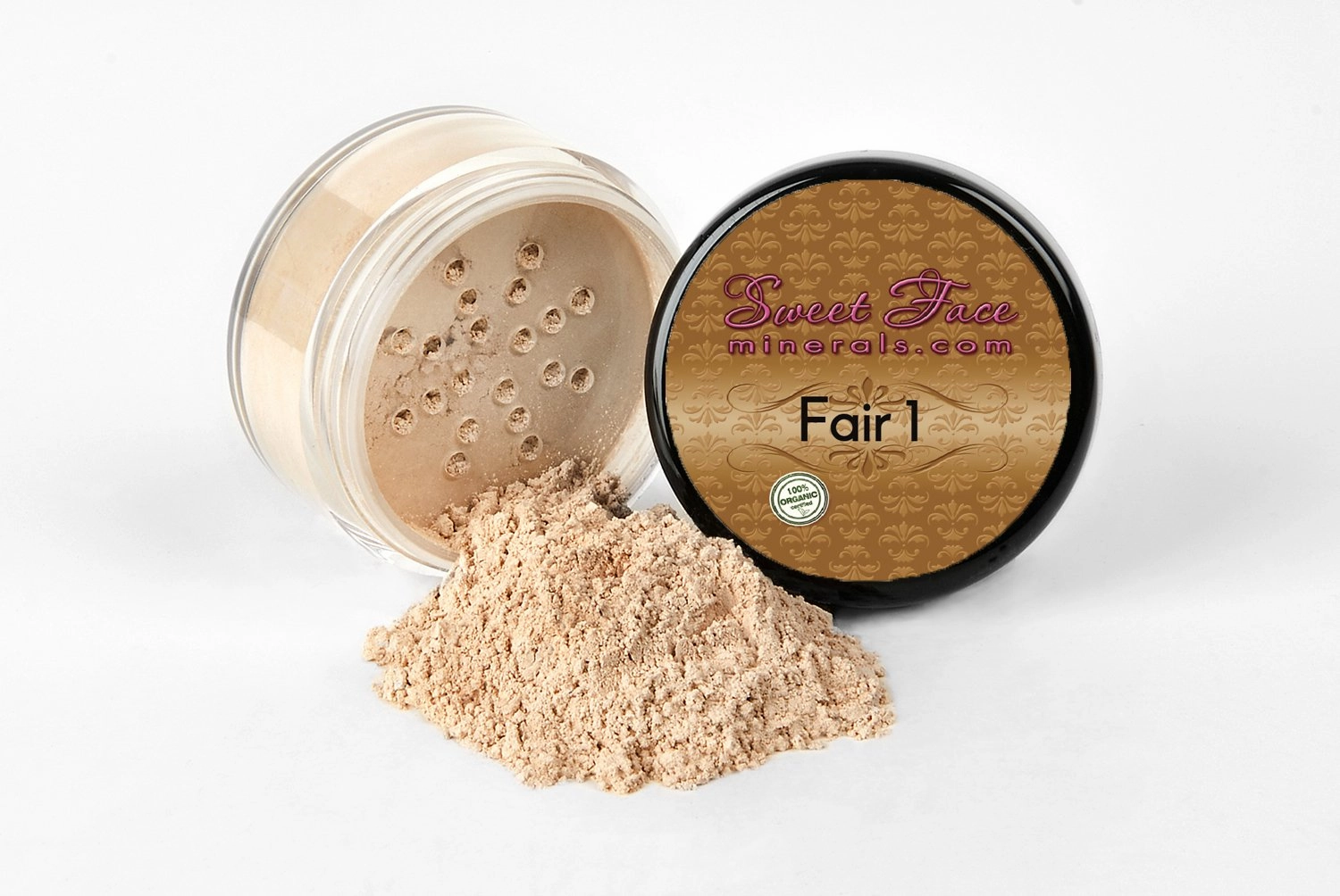 TRY ME KIT w/MINI BRUSH SET (LIGHT & FAIR 1) Mineral Makeup Sample Size Matte Foundation Bare Skin Powder