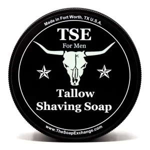TSE for Men Nag Champa Shaving Soap with Tallow and Shea Butter. Natural Ingredients for Rich Lather and a Smooth Comfortable Shave. Artisan 4.5 oz Semi-Soft Italian Style. Made in the USA.